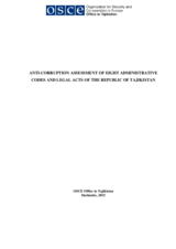 Anti-corruption assessment of eight administrative codes and legal acts of the republic of Tajikistan 