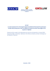 Report on needs assessment for enhancing the legal and institutional framework for governance of state-owned enterprises under the Ministry of Industry and New Technologies of the Republic of Tajikistan