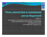Роль экосистем в снижении риска бедствий